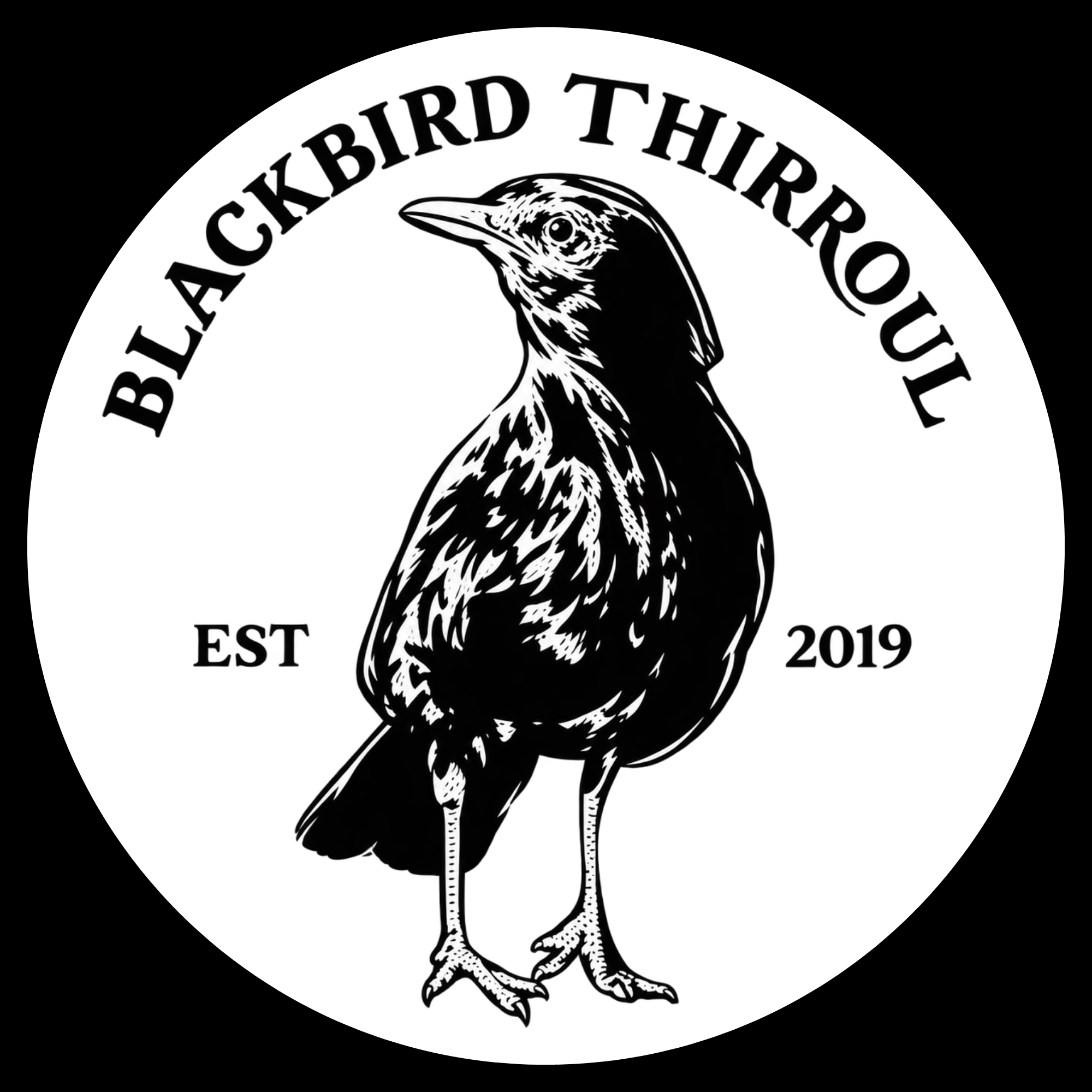 Blackbird Thirroul bird logo, established 2019